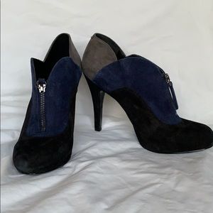 Nine West Jaemme suede color block booties